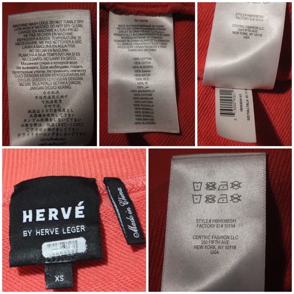 HERVE by Herve Leger Mini Sweatshirt Dress Size XS - Picture 9 of 9